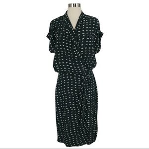 MM LaFleur Navy Wrap Dress Size 6